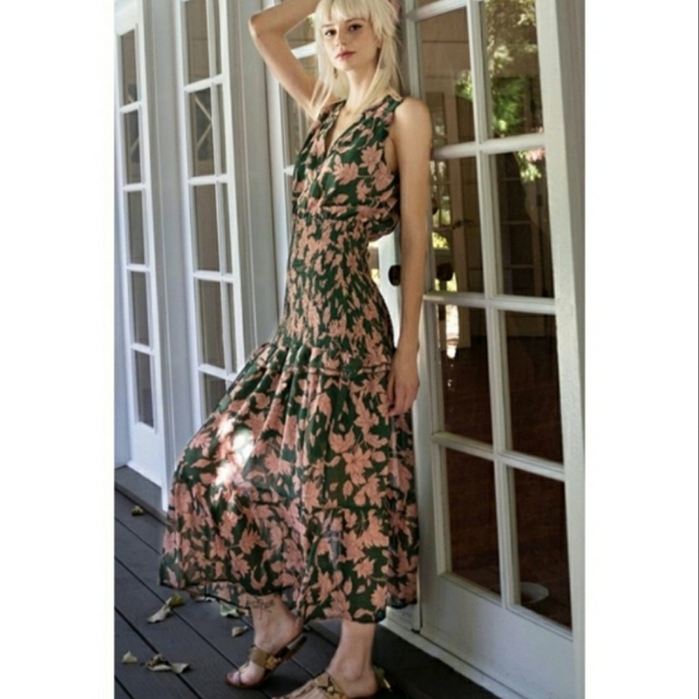 🆕 POL LEAF PRINT MAXI  DRESS - Picture 7 of 13